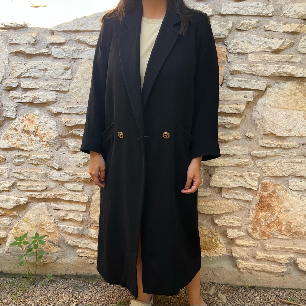 Fleurette for Neuman Marcus Vintage Soft Cashmere Double-Breasted Coat Size M